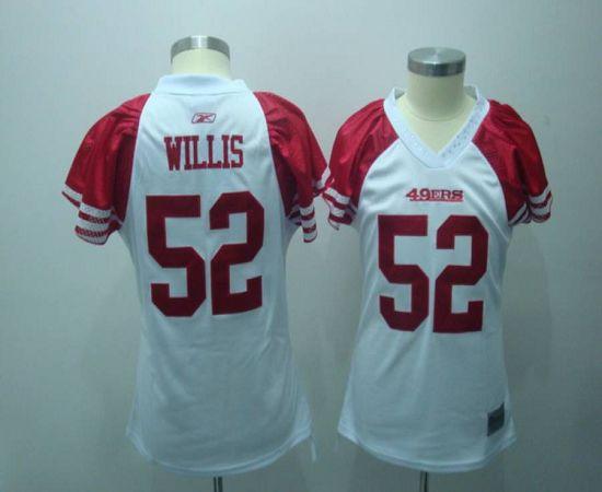 49ers #52 Patrick Willis White Women's Field Flirt Stitched NFL Jersey - Click Image to Close